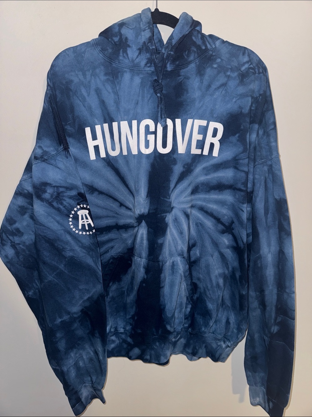 Barstool Sports Hungover Tie-Dye Hoodie - Navy Blue